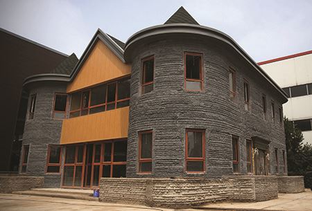 3D-printed two-story home