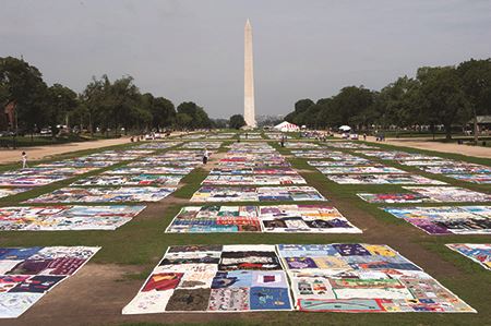AIDS Memorial Quilt shown on the National Mall - 1996