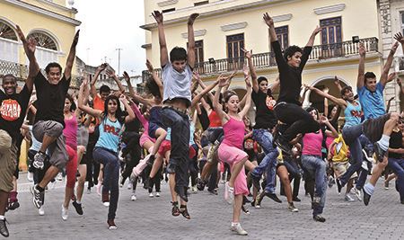 Flash mob in Havana, Cuba