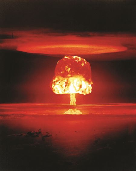 The fireball from “Castle Romeo,” the first American test of a thermonuclear weapon